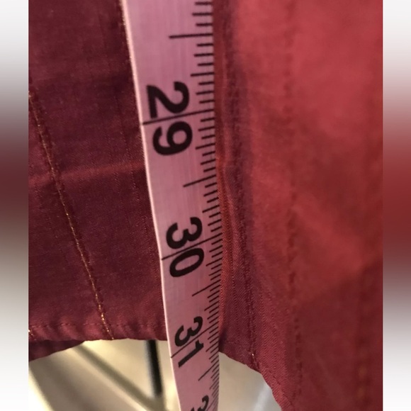 Panhandle Slim S/S Western Shirt Men’s L 16.5 Cranberry Gold Stripe Pearl Snaps - Picture 11 of 12